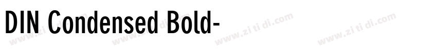 DIN Condensed Bold字体转换